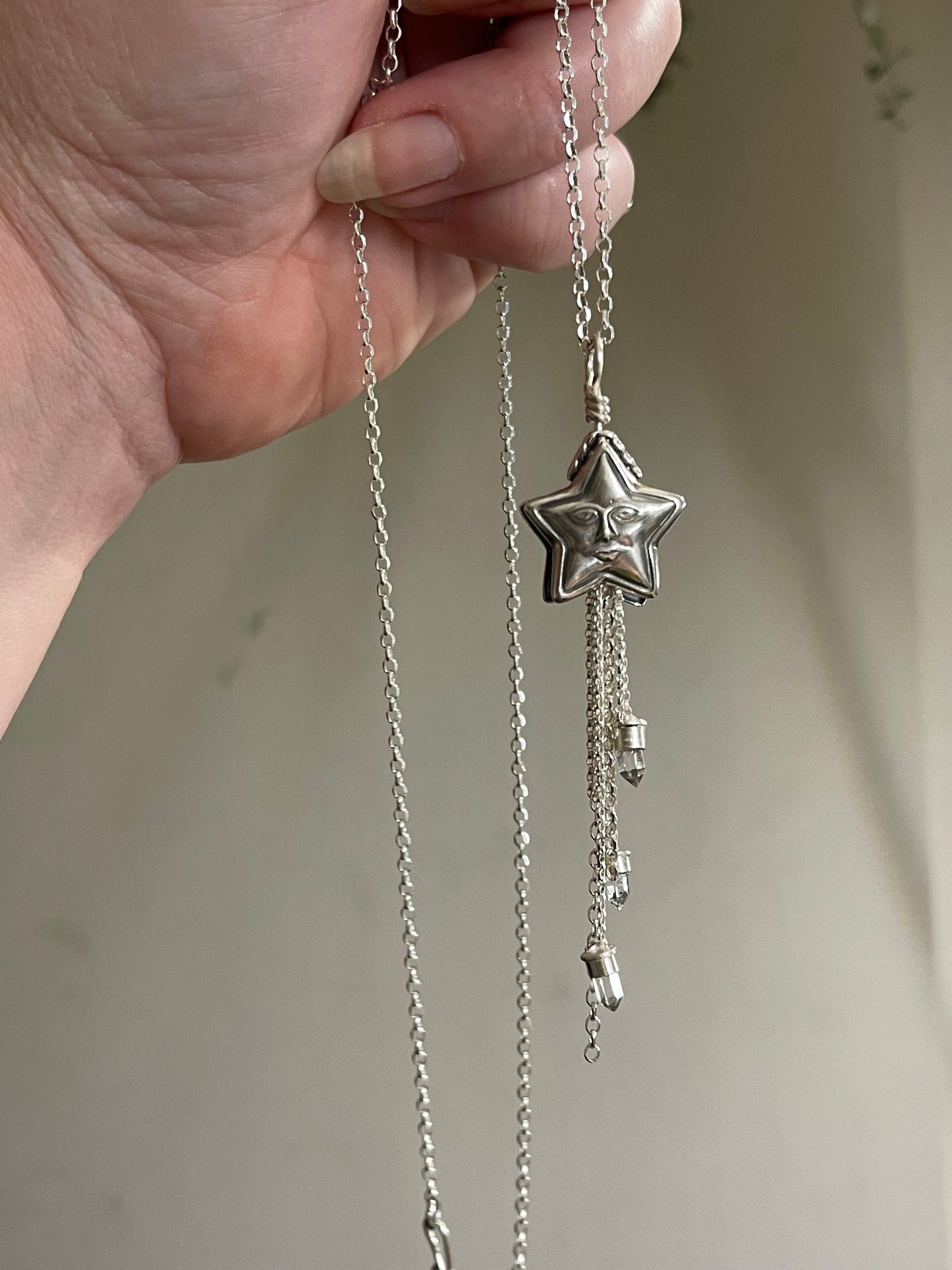 *Dreams Beneath Starlight • Herkimer Diamond Crystal Star necklace