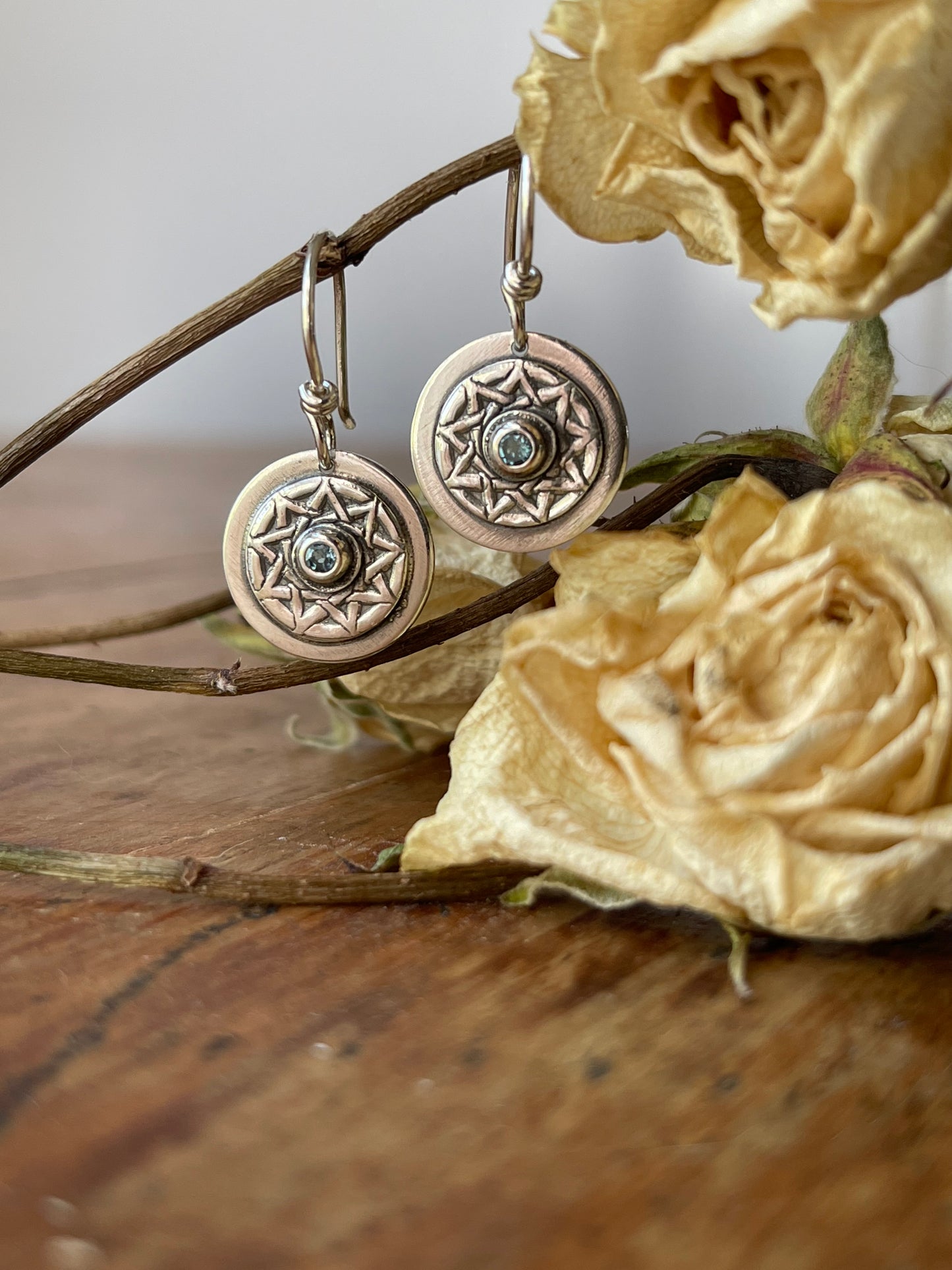 *Viking Shield Dangle Earrings • Sterling silver