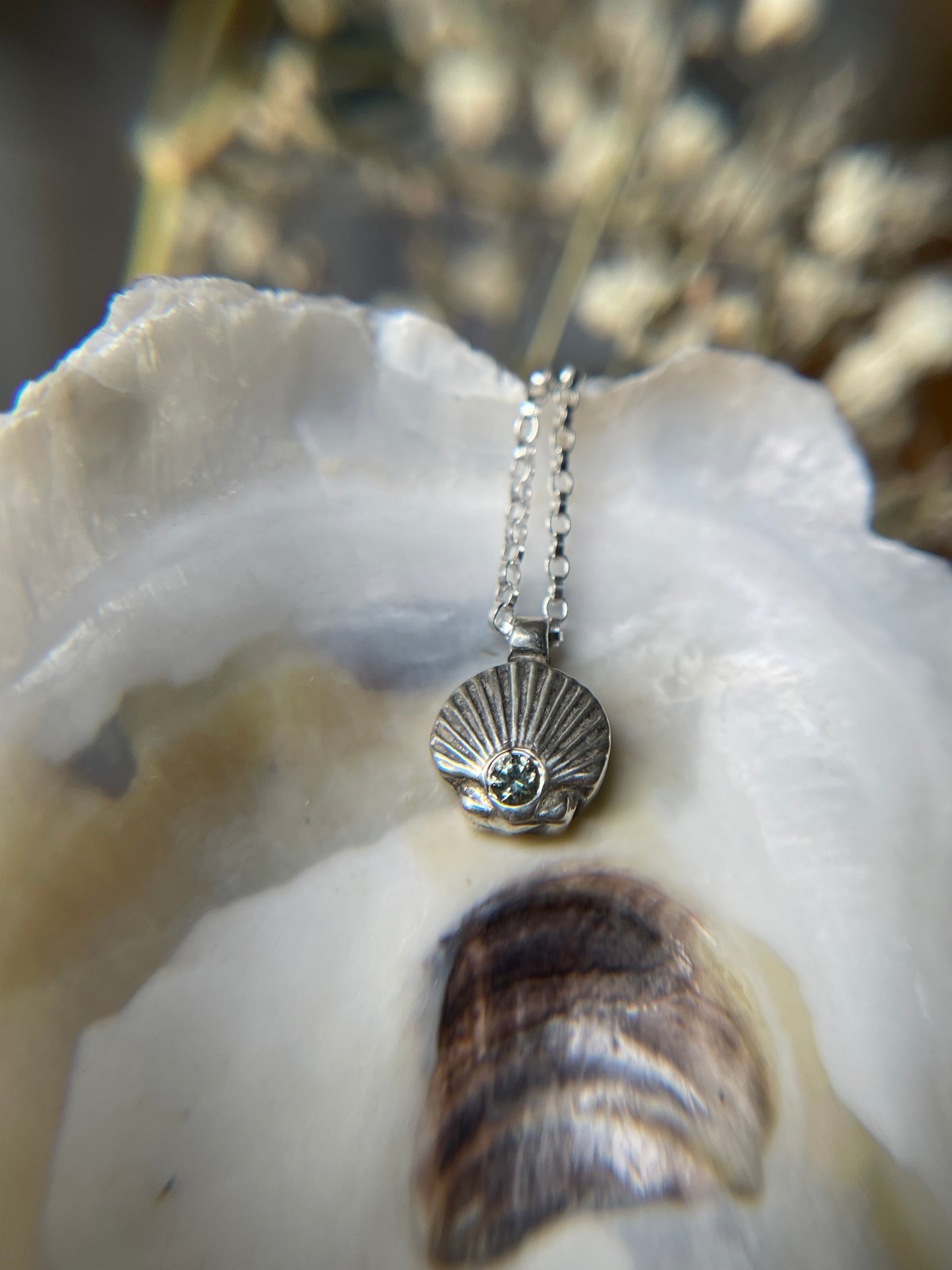 Seashells by the Seashore • Made to Order Faceted Gemstone Shell Charm Necklaces