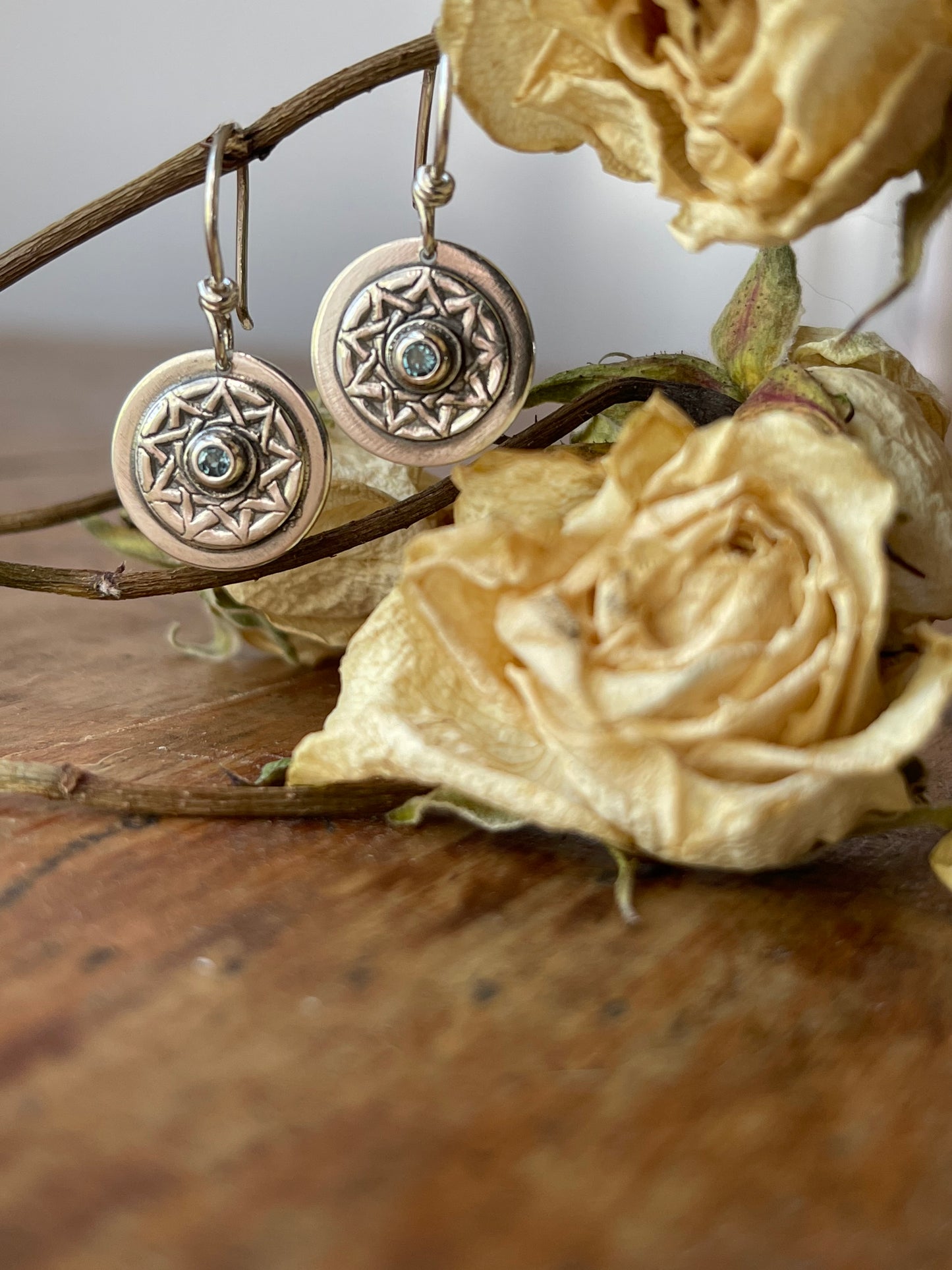 *Viking Shield Dangle Earrings • Sterling silver