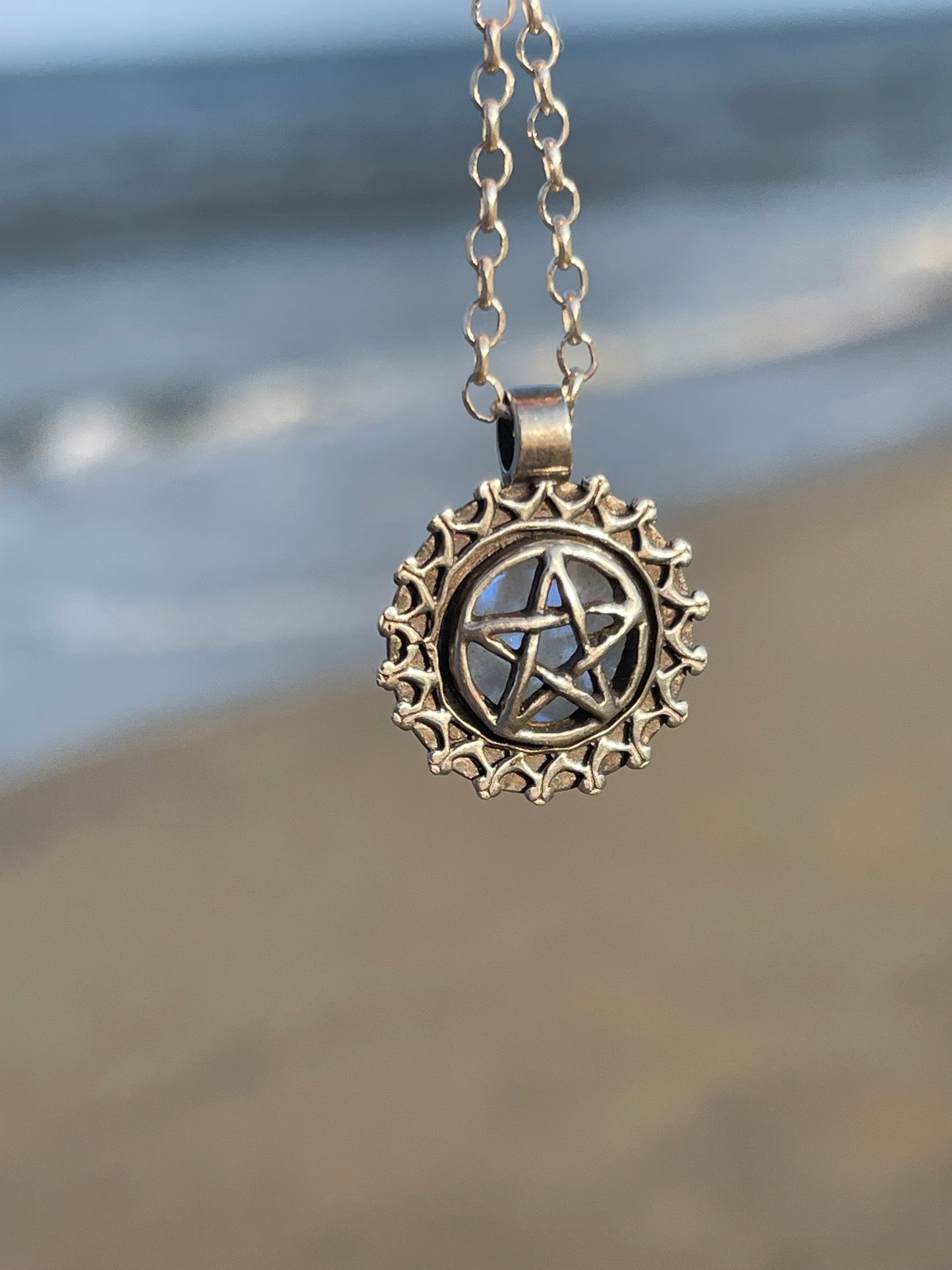 Moonstone Magick • Reversible Pentacle Pendant Necklace