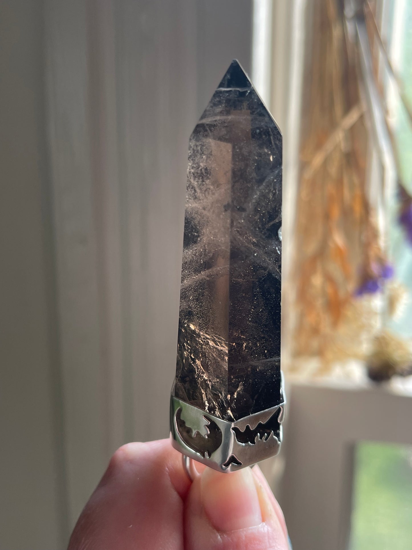 Creature of the Night: Smokey Quartz Crystal Pendant