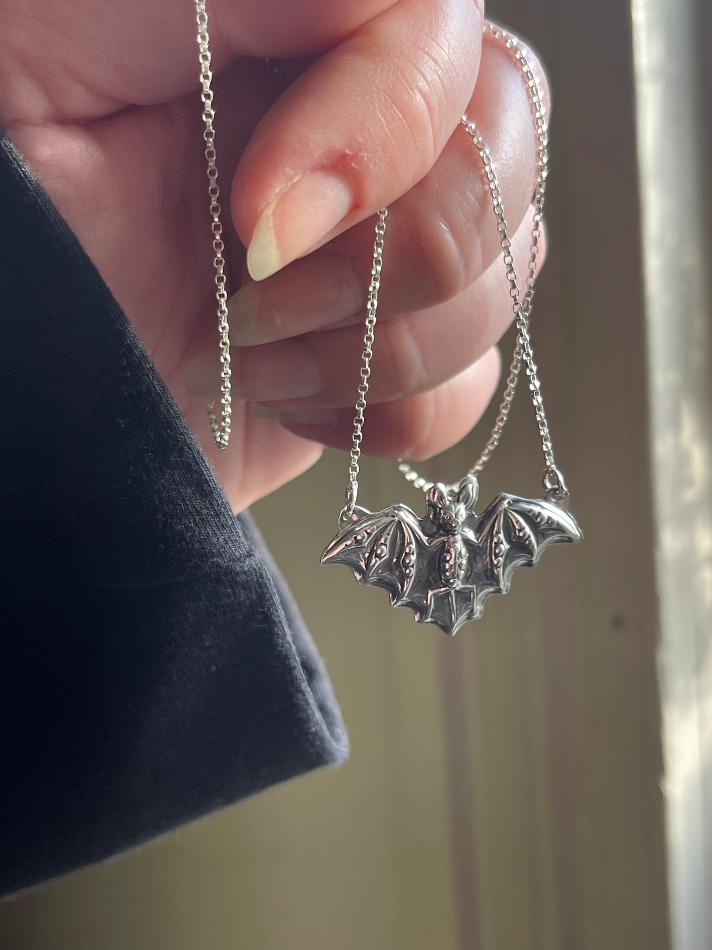 Creature of the Night Bat Necklace and Ring- Made to Order